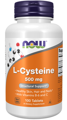 Now l-cysteine, tablets, 100 x 500mg
