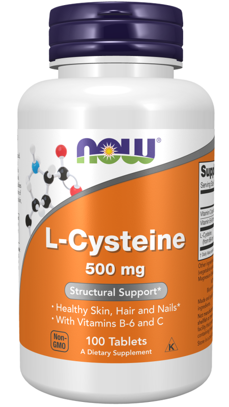 Now l-cysteine, tablets, 100 x 500mg, , medium image number null