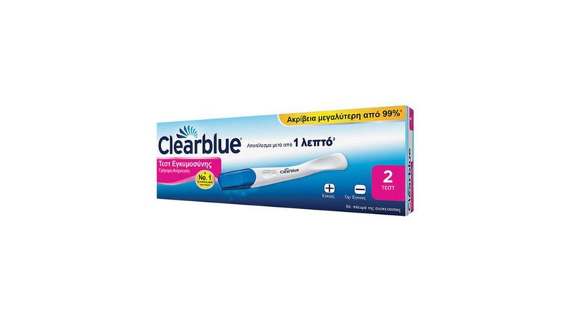Product image: Clearblue τεστ εγκυμοσύνης γρήγορης ανίχνευσης 2 τμχ, , medium-null