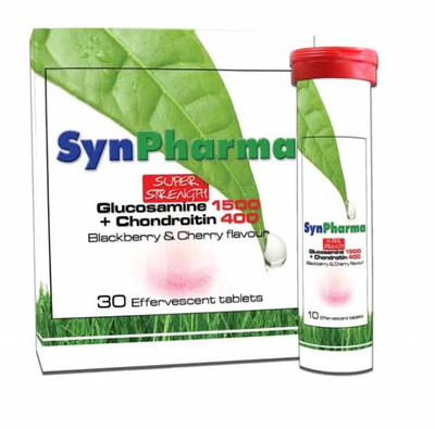 Synpharma glucosamine 1500mg + chondroitin 400mg x 30 effervescent tablets, , medium