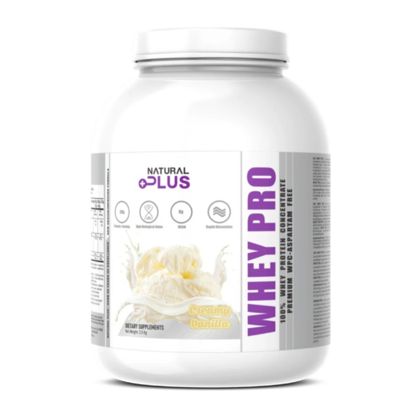 Natural plus whey premium 100% whey - vanilla creme , 2.5kg-null