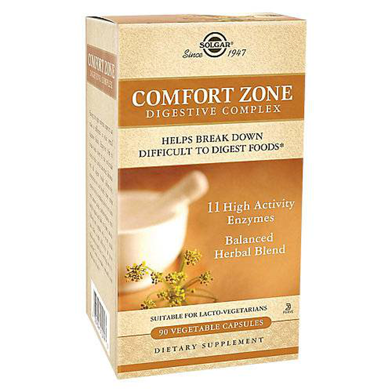 Solgar comfort zone digestive complex x 90 capsules - helps break down difficult to digest foods, , medium-null
