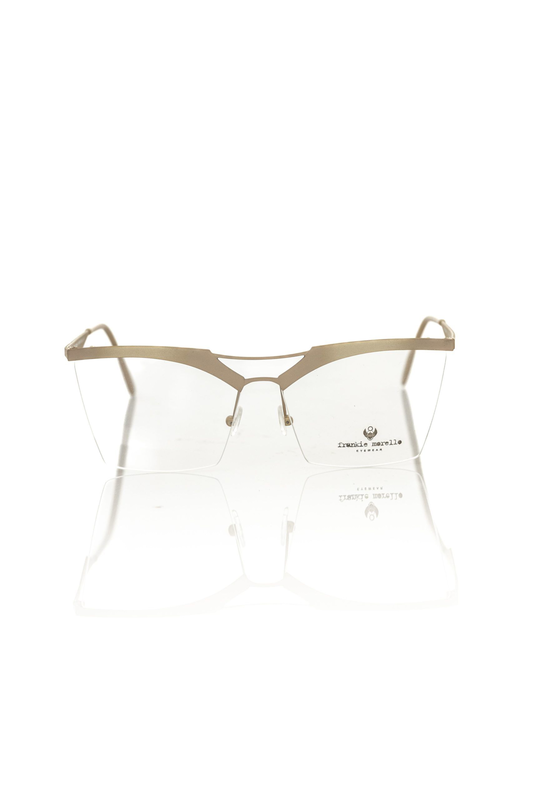 Brown metallic women's eyeglass frame-null