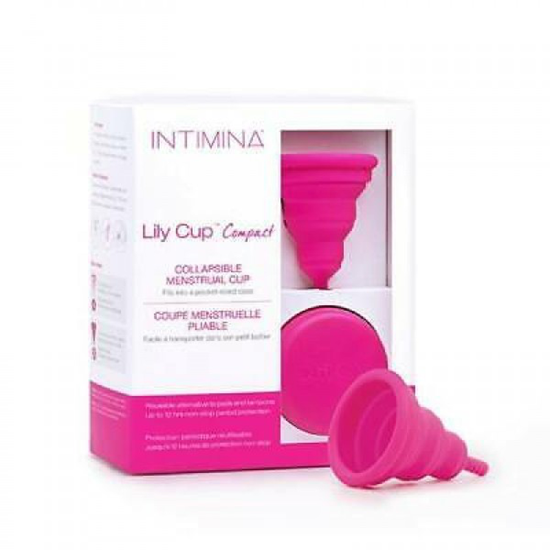 Intimina lily cup compact, collapsible menstrual cup size b, , medium-null