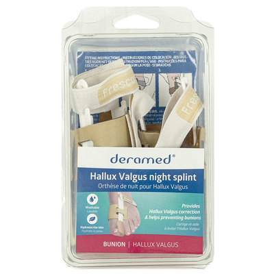 Deramed hallux valgus night splint w.gel,s/s,1pair, , medium