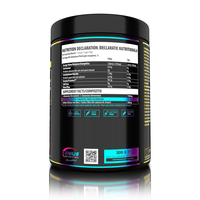 Genius nutrition, glutamine 300g/30serv-null