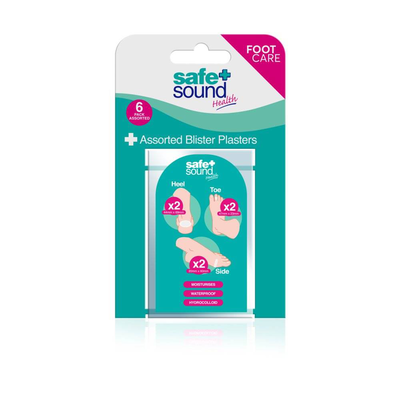 Safe + sound assorted blister plasters x 6