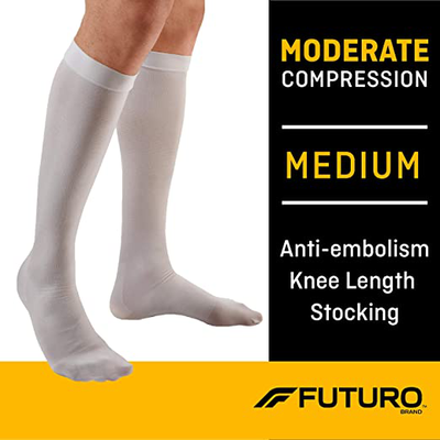 Futuro knee length closed toe stockings - medium, , medium
