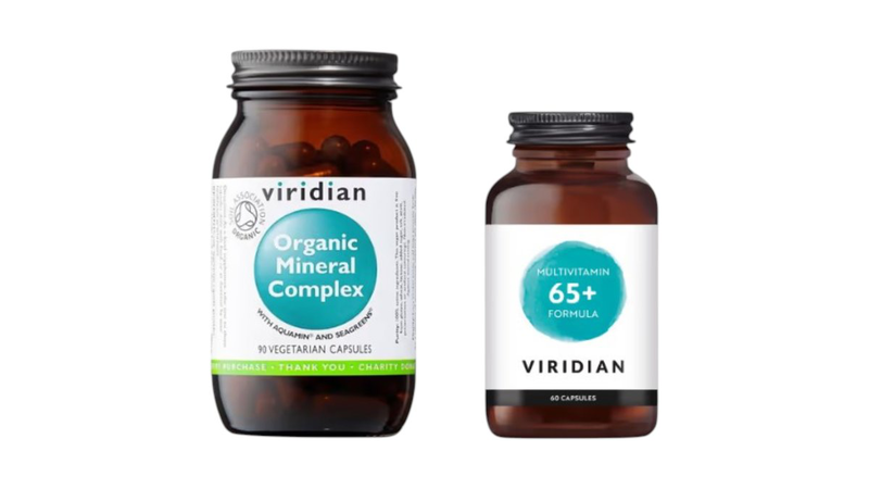 Viridian organic mineral complex 90vcaps & multivitamin 65+ formula 60caps, , medium-null