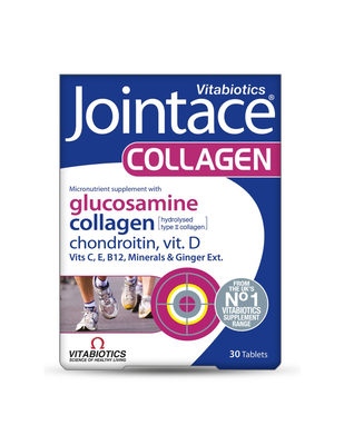 Vitabiotics jointace collagen glucosamine& chondroitin. For normal function of bones& cartilage 30tablets, , medium
