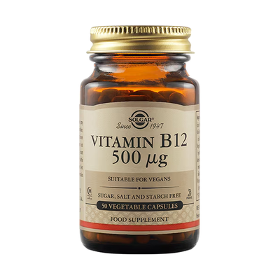 Solgar vitamin b12 500mg x 50 capsules - for energy metabolism support & nervous system support, , medium