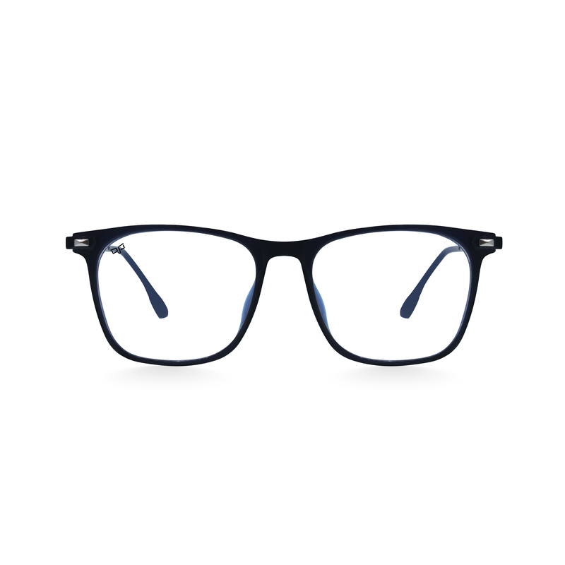 Product image: OJO personal style square handmade with titanium ip blue frame and gold blue temples with demo len, , medium-null