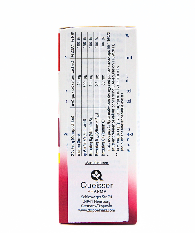 Doppelherz iron eisen - femin + folic acid direct x 20 sachets, , medium-null