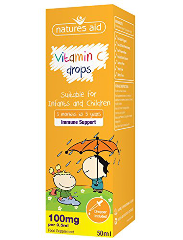 Natures aid vitamin c drops orange flavour 1 drops 50ml, , medium image number null