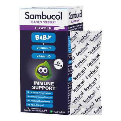 Sambucol baby powder 14 sachets, , medium