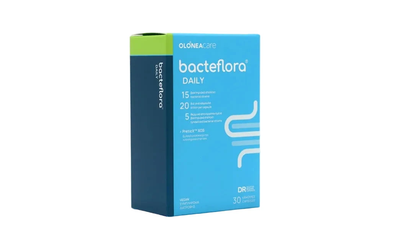 Bacteflora, probiotics- prebiotic, for health& smooth bowel function, 30capsules-null