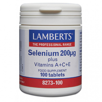 Lamberts selenium 200mg plus vitamins a+c+e x 100 tablets