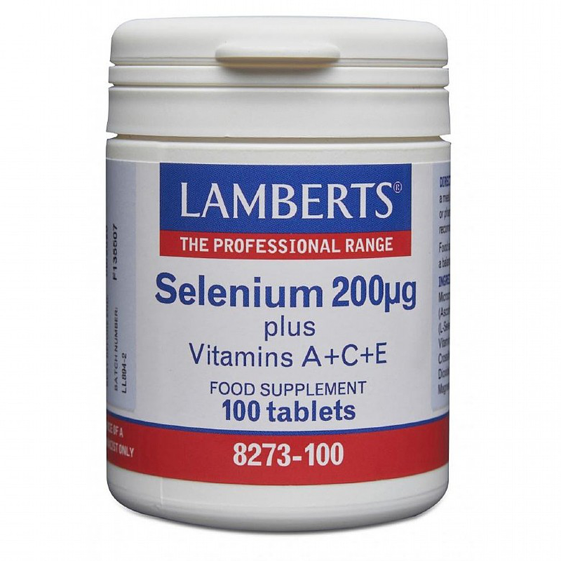 Lamberts selenium 200mg plus vitamins a+c+e x 100 tablets, , medium image number null
