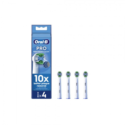 Oral-b precision clean replacement heads 4pcs, White, medium