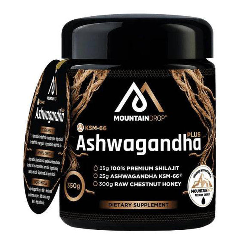 Mountaindrop, shilajit 25G blend with ashwagandha & raw chestnut honey, 330g, , medium-null