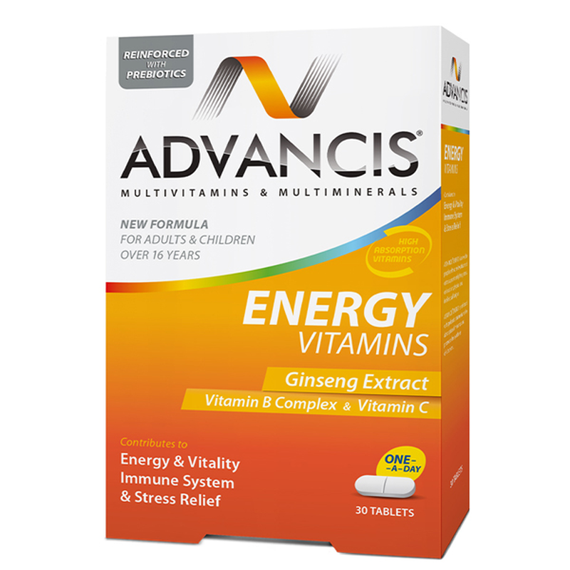 Advancis energy vitamins 30 &tau;&alpha;&mu;&pi;&lambda;έ&tau;&epsilon;&sigmaf;, , medium-null