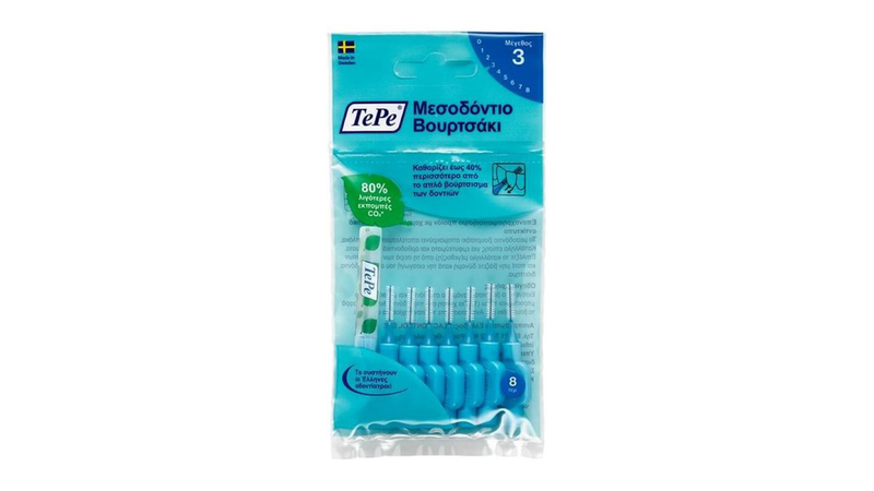 Tepe interdental brushes blue 3 (0.6mm) 8pcs, , medium-null