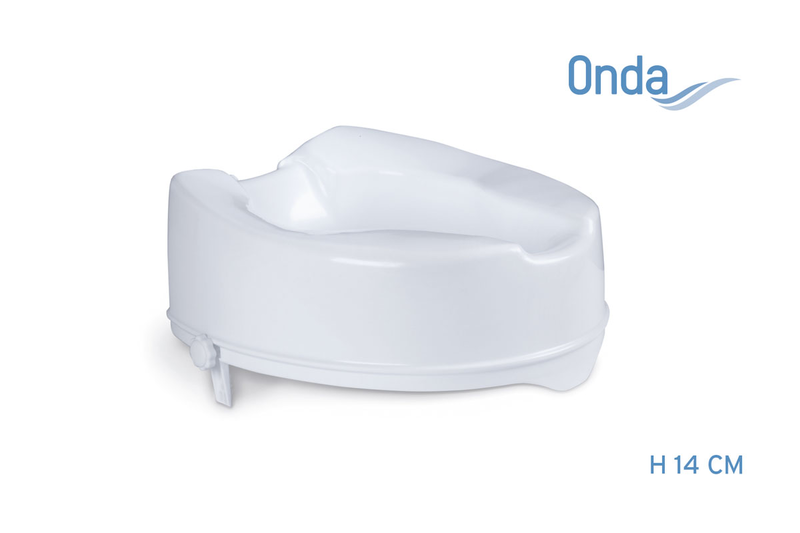 Product image: Raised toilet seats with side block – h 14cm – onda series rp400-14, , medium-null