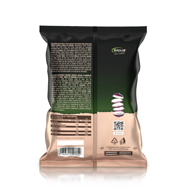 Protein chips 75G, Genius nutrition, , medium-null