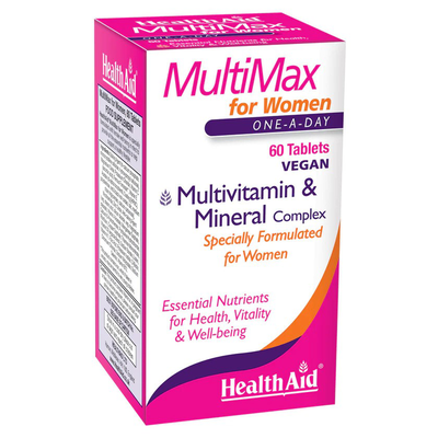 Health aid multimax for women x 60 veg tablets - essential nutrients for health, vitality & well-being, , medium