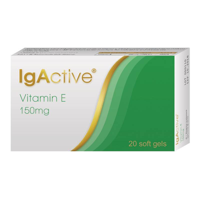 Igactive vitamin e 150mg 20 soft gels, , medium