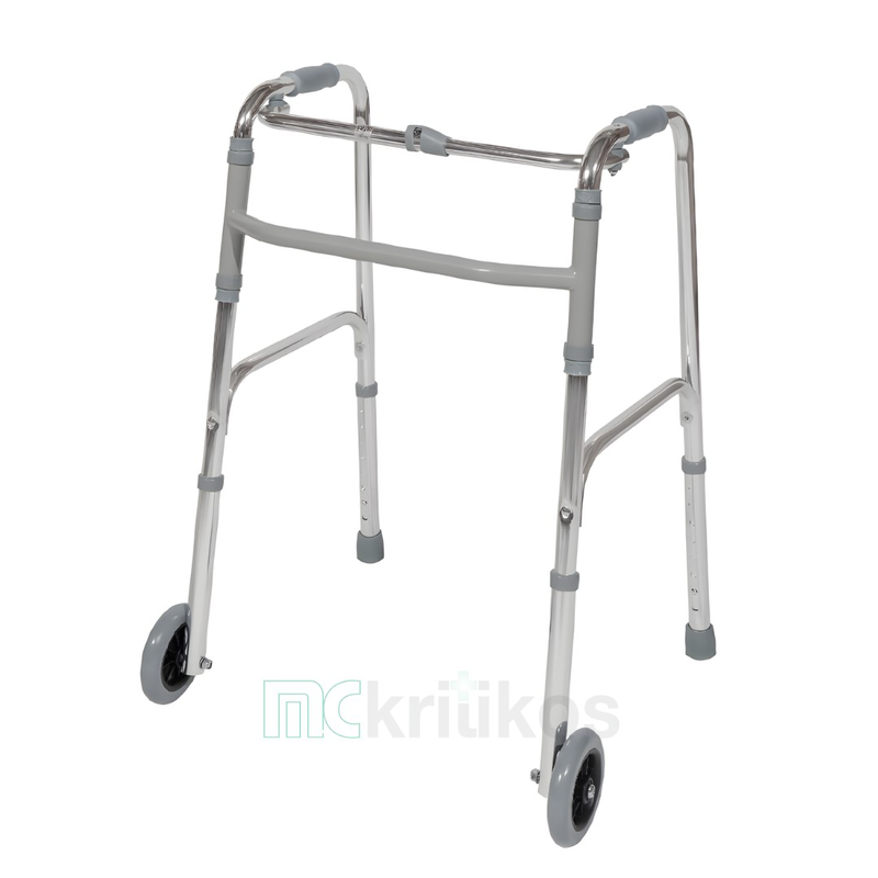 Folding walker with wheels, , medium-null