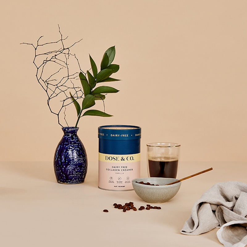 Dose & co dairy-free collagen creamer vanilla 340g-null