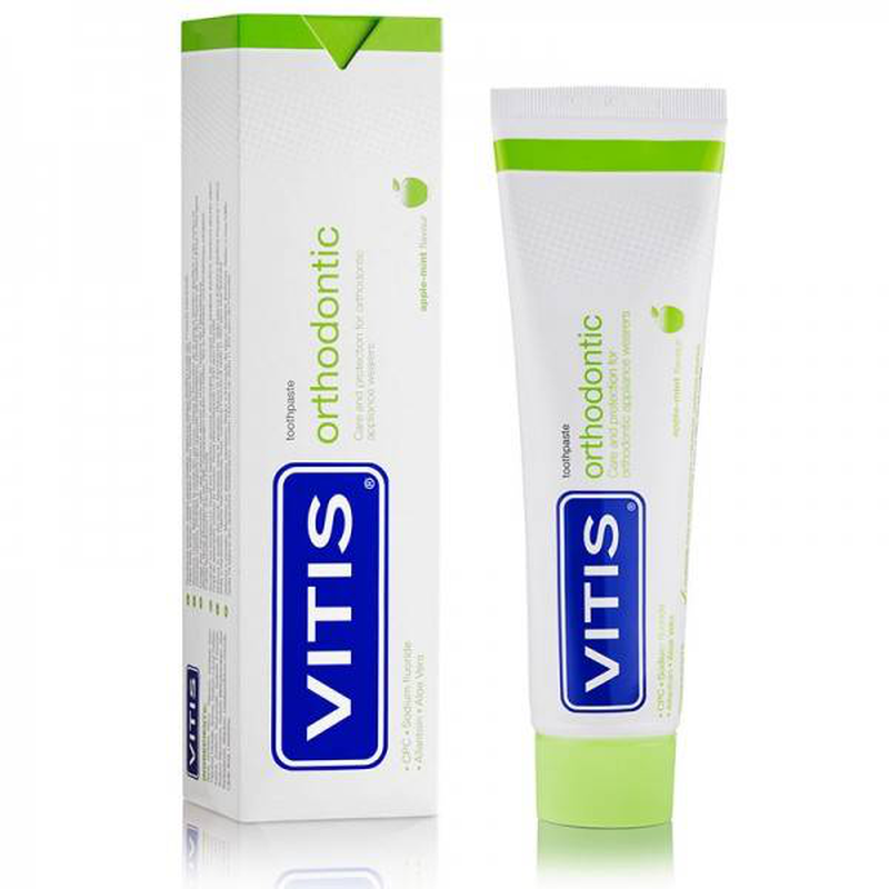 Product image: Vitis orthodontic toothpaste. Care& protection for orthodontic appliance wearers 100ml, , medium-null