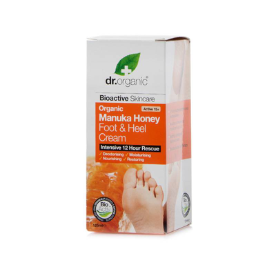 Dr. Organic organic manuka honey foot& heel cream for intensive care 125ml, , medium