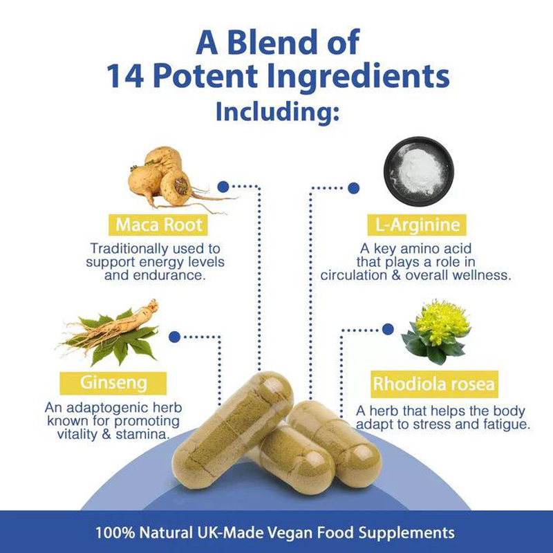 Natagra male vitality supplement 1000mg, 20 capsules - strength & spices, , medium-null