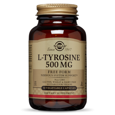 Solgar l-tyrosine 500mg x 50 capsules - supports mental function, , medium