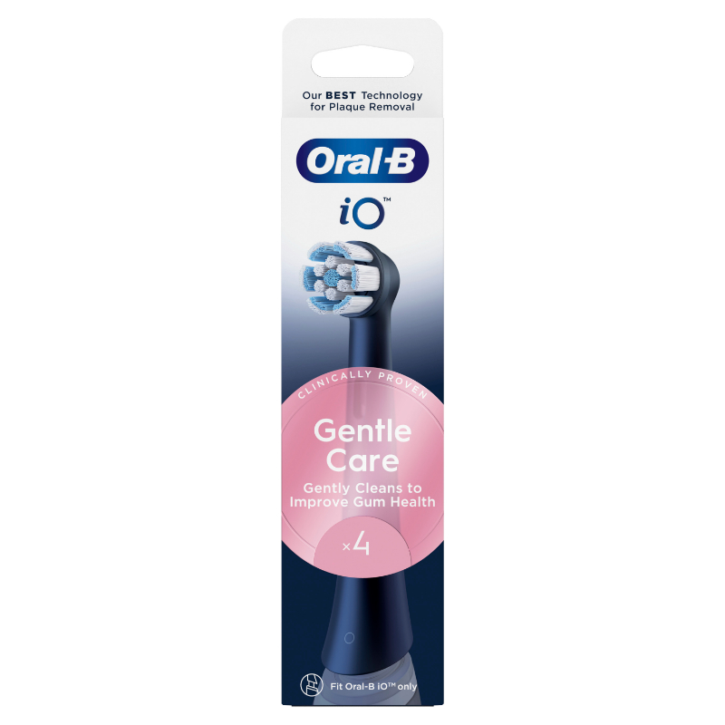 Oral-b io Gentle care replacement heads 4pcs - black, , medium-null