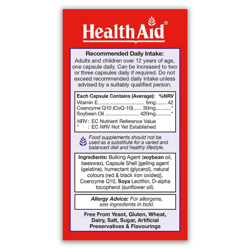 Health aid conergy mega strength co-q10 30mg x 30 capsules, , medium-null