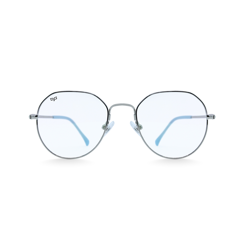 Product image: OJO personal style round titanium brown frame and temples and demo lenses, , medium-null