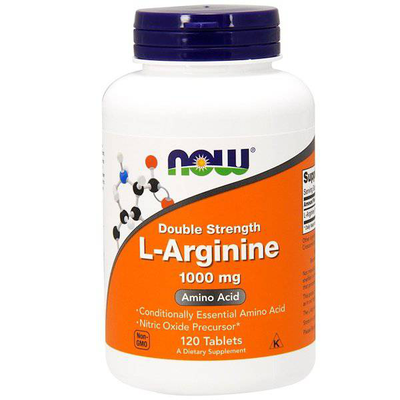 Now foods, l-arginine, double strength, 1,000 mg, 120 tablets, , medium