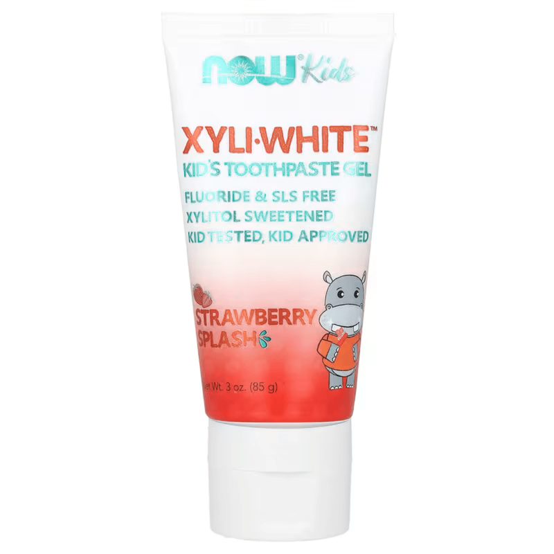 Now foods, xyliwhite, kid's toothpaste gel, strawberry splash, 3 oz (85 g), , medium-null