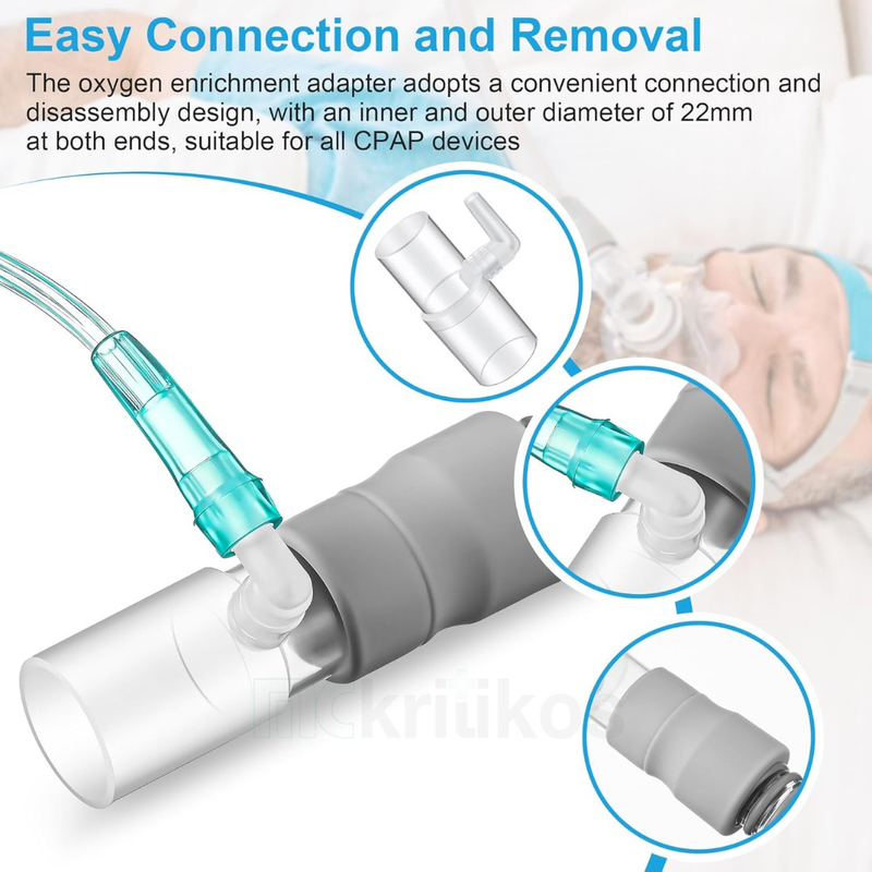 Oxygen enrichment connector for cpap machines (universal), , medium-null