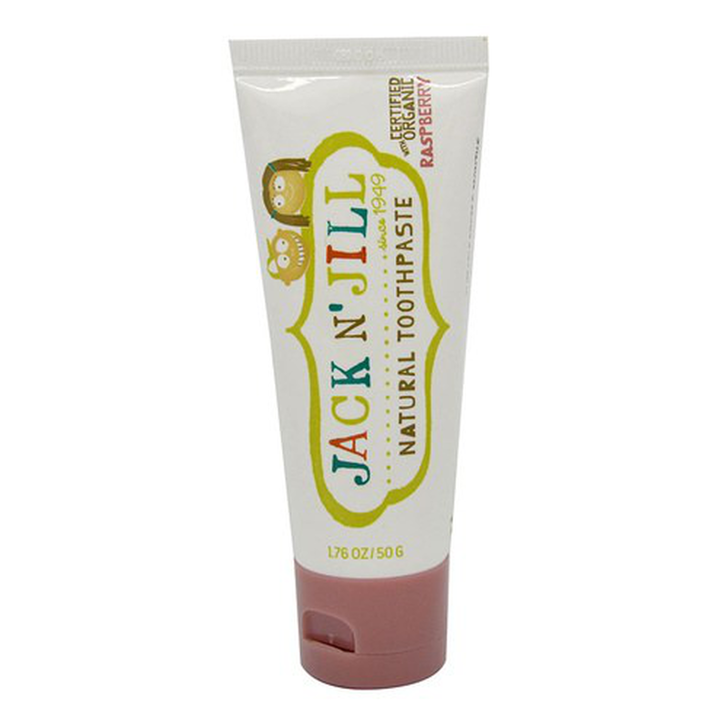 Jack n jill natural toothpaste rasberry 50g, , medium-null