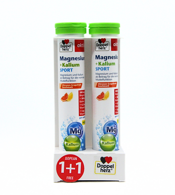 Doppelherz magnesium + kalium sport 15 effervescent tablets 1+1 offer (30 effervescent tablets)