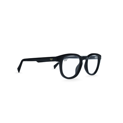 OJO personal style round handmade shine black frame and temples with demo lenses, , medium