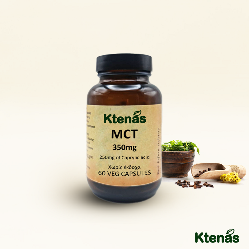 Mct caprylic acid oil 350mg &ndash; 60 capsules, , medium-null