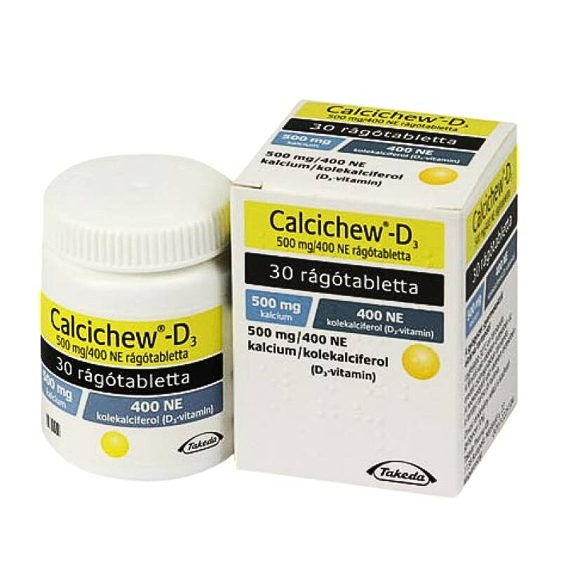 Calcichew-d3 - calcium 500mg & vitamin d3 400iu x 60 chewable tablets, , medium-null