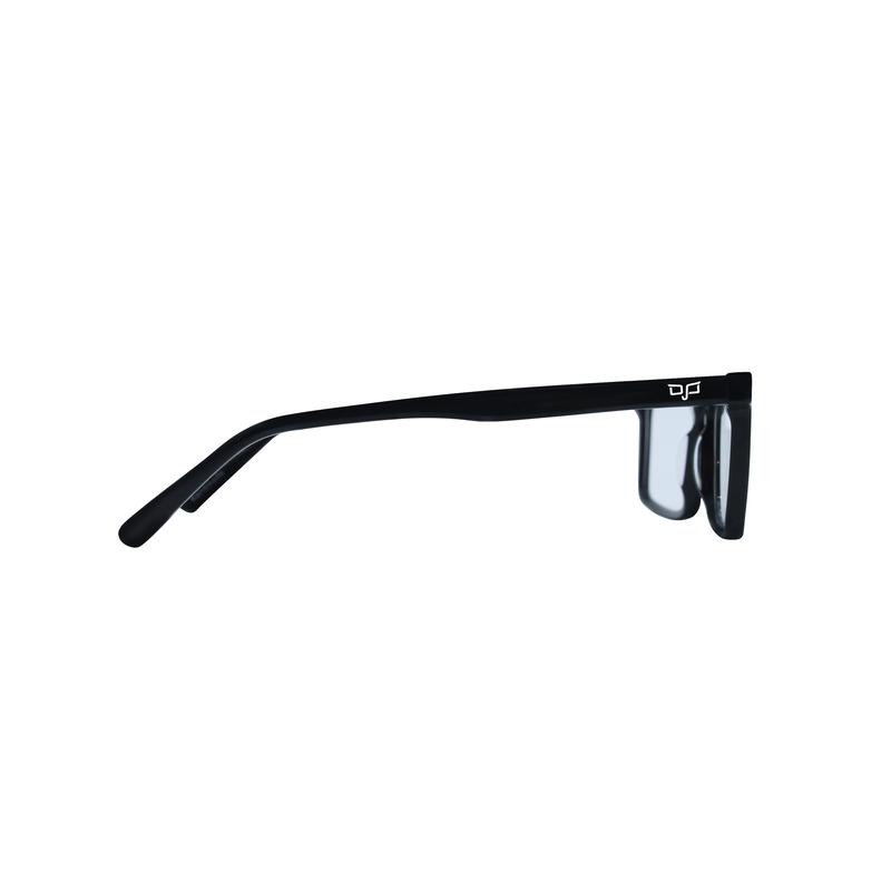 OJO personal style handmade square black frame and temples and demo lenses, , medium-null