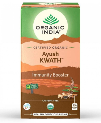 Organic india ayush kwath tea caffeine free 25teabags, , medium