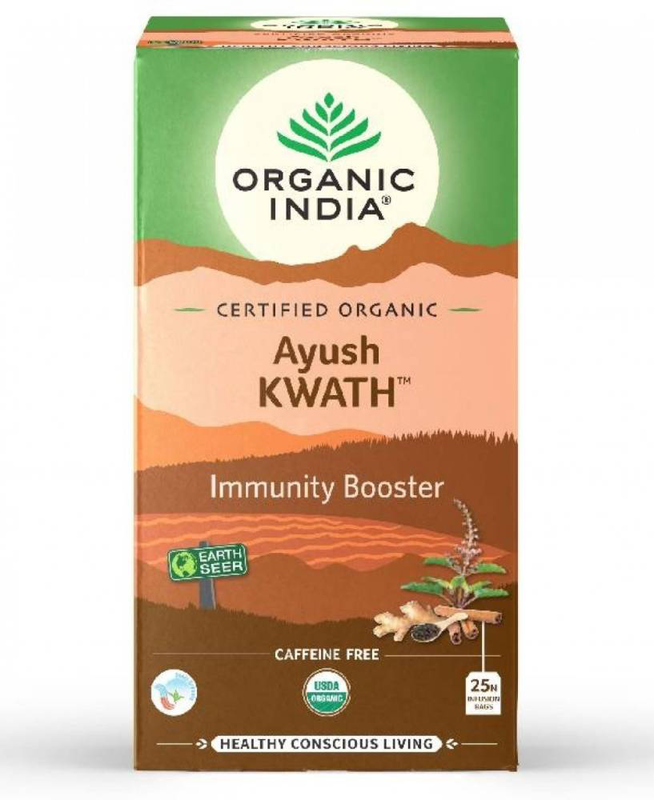 Product image: Organic india ayush kwath tea caffeine free 25teabags, , medium-null